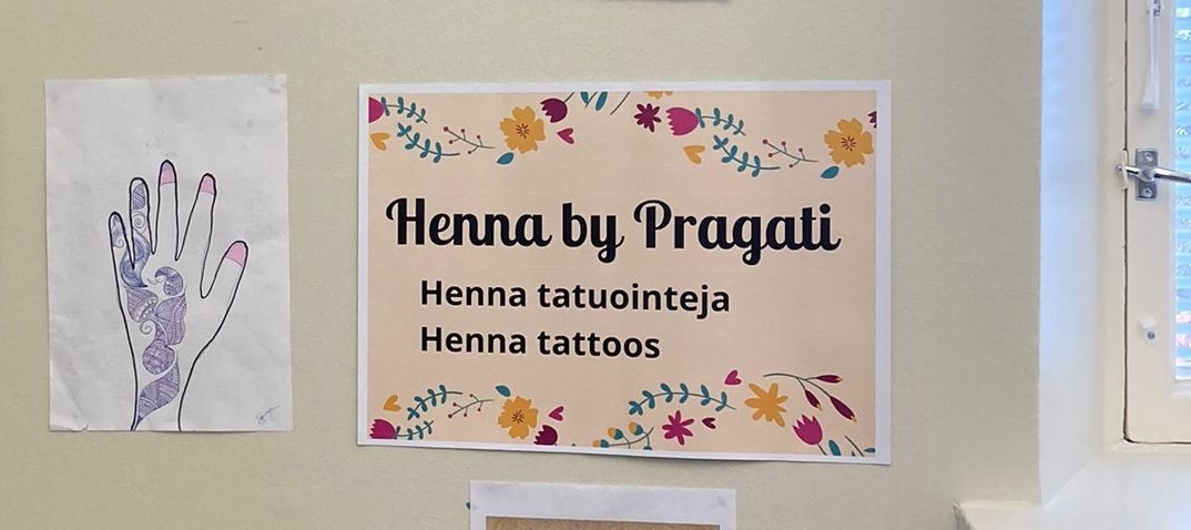Henna event stall in Tampere